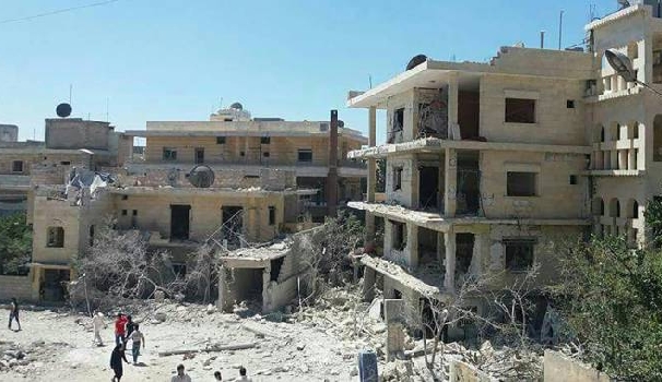 La clinica distrutta (Afp)