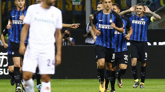 L'esultanza di Mauro Icardi L'esultanza di Mauro Icardi