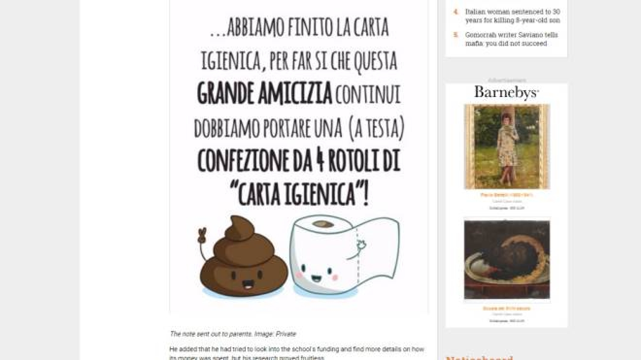 Carta Igienica Portata Dai Genitori A Scuola E La Stampa Britannica Si Indigna Cronaca