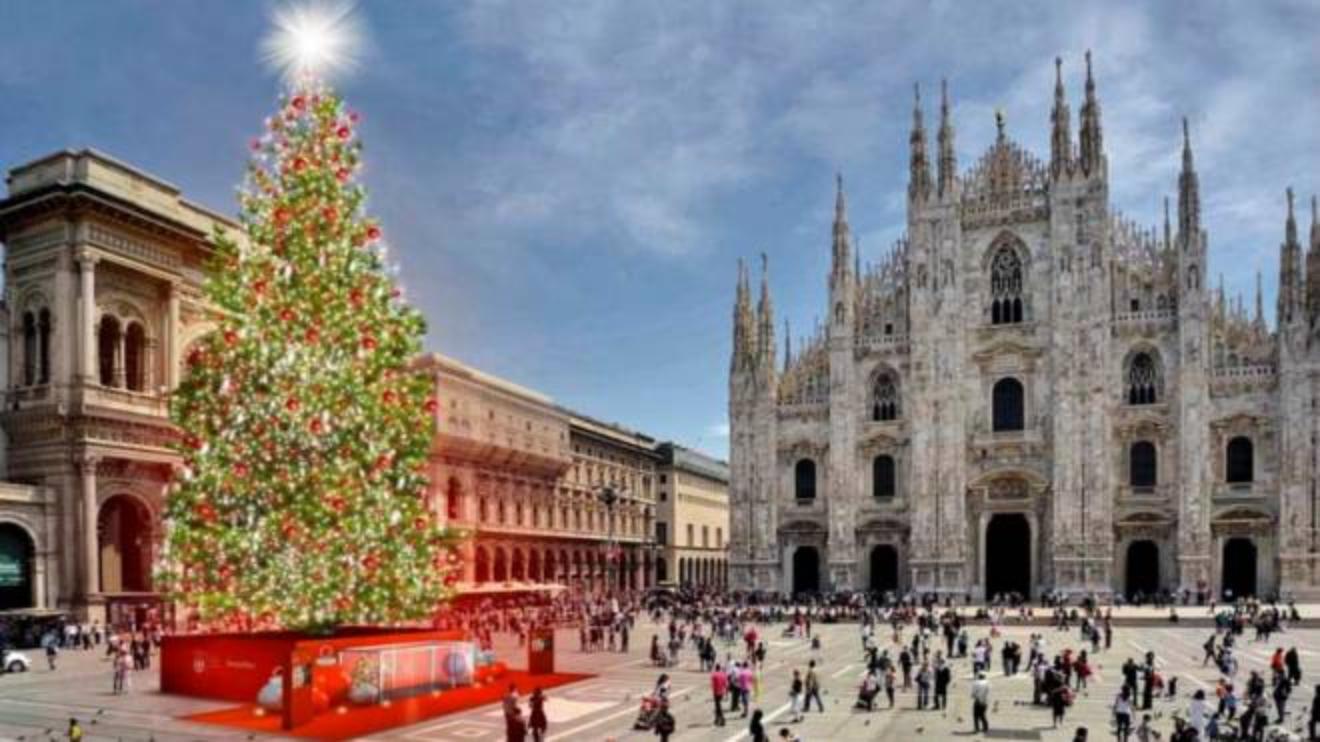Albero Di Natale In Piazza Duomo Abete Rosso Alto 28 Metri Foto Cronaca Ilgiorno It