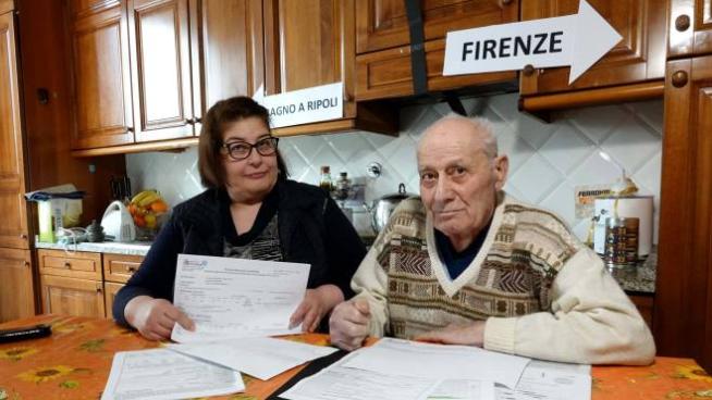 La signora Miria con il babbo Gino
