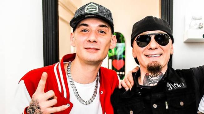 Il rapper Grido e il fratello J-Ax 