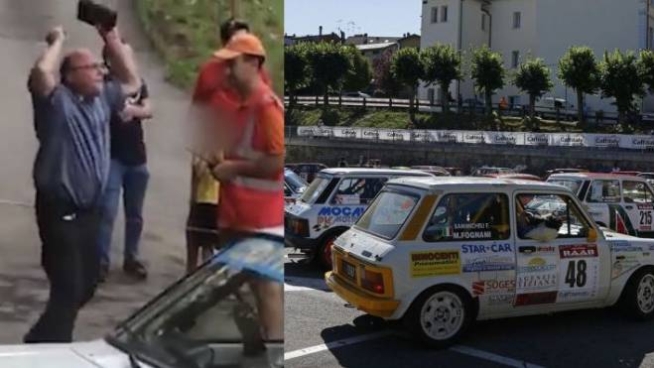 A sinistra, le proteste del religioso in un fotogramma del video