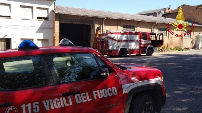 I vigili del fuoco sul posto