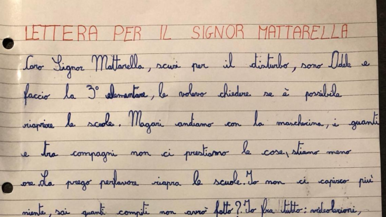 rimini bambina scrive a mattarella