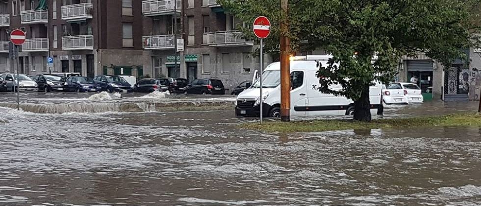 Maltempo a Milano, allagamenti