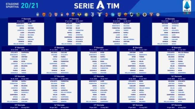 Serie A 2020 21 Il Calendario Tabellone In Pdf Sport Calcio Quotidiano Net calendario serie a 2020 e 2021 da stampare