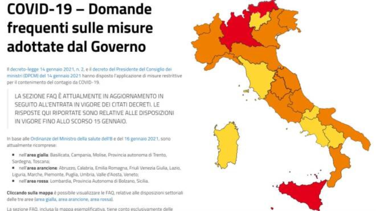 Zona Rossa Arancione E Gialla Regole E Cosa Si Puo Fare Faq E Autocertificazione Cronaca Cartina Italia Zone Rosse Gialle Arancioni