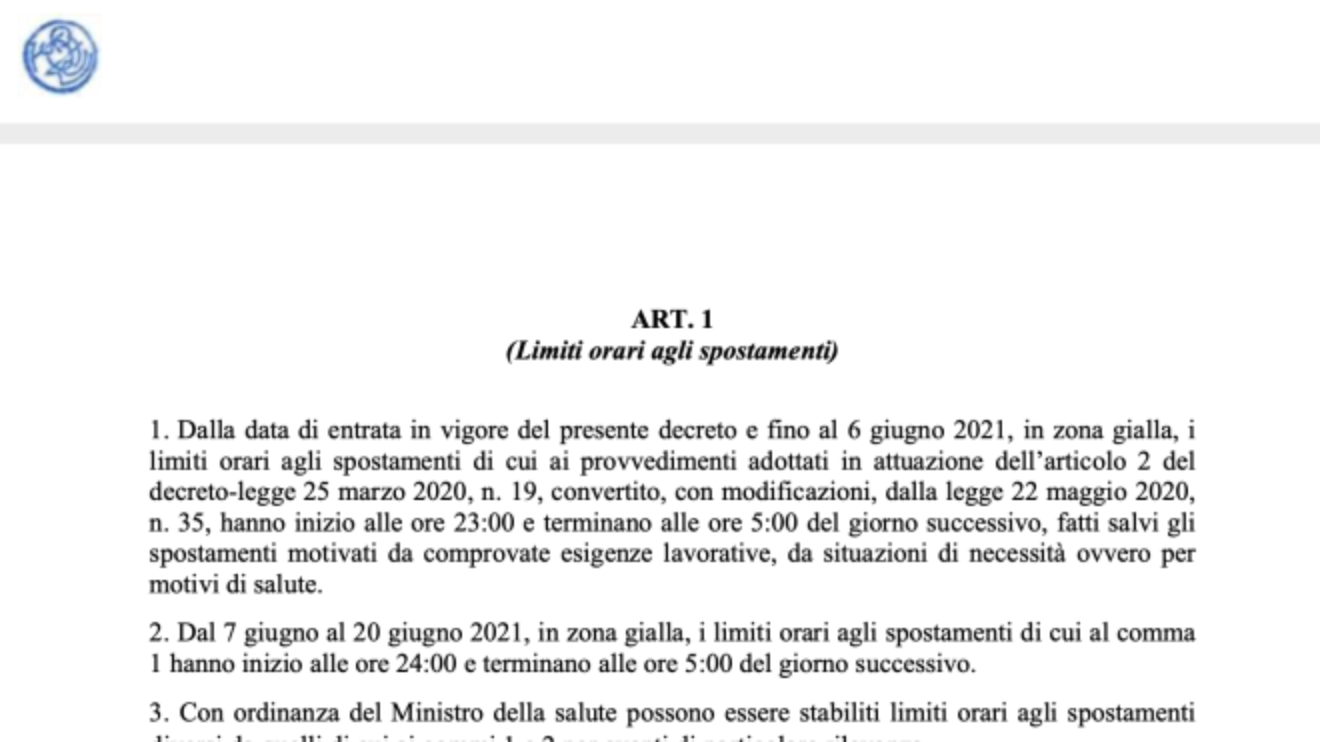 Decreto Covid Maggio 21 In Pdf Ecco Il Testo Pubblicato In Gazzetta Ufficiale Cronaca Decreto Covid Maggio 21 In Pdf Ecco Il Testo Pubblicato In Gazzetta Ufficiale Cronaca
