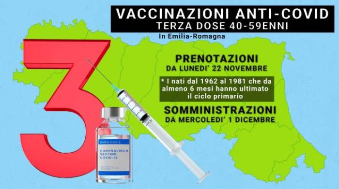 terza dose vaccino covid emilia romagna per gli over 40 prenotazioni dal 22 novembre cronaca