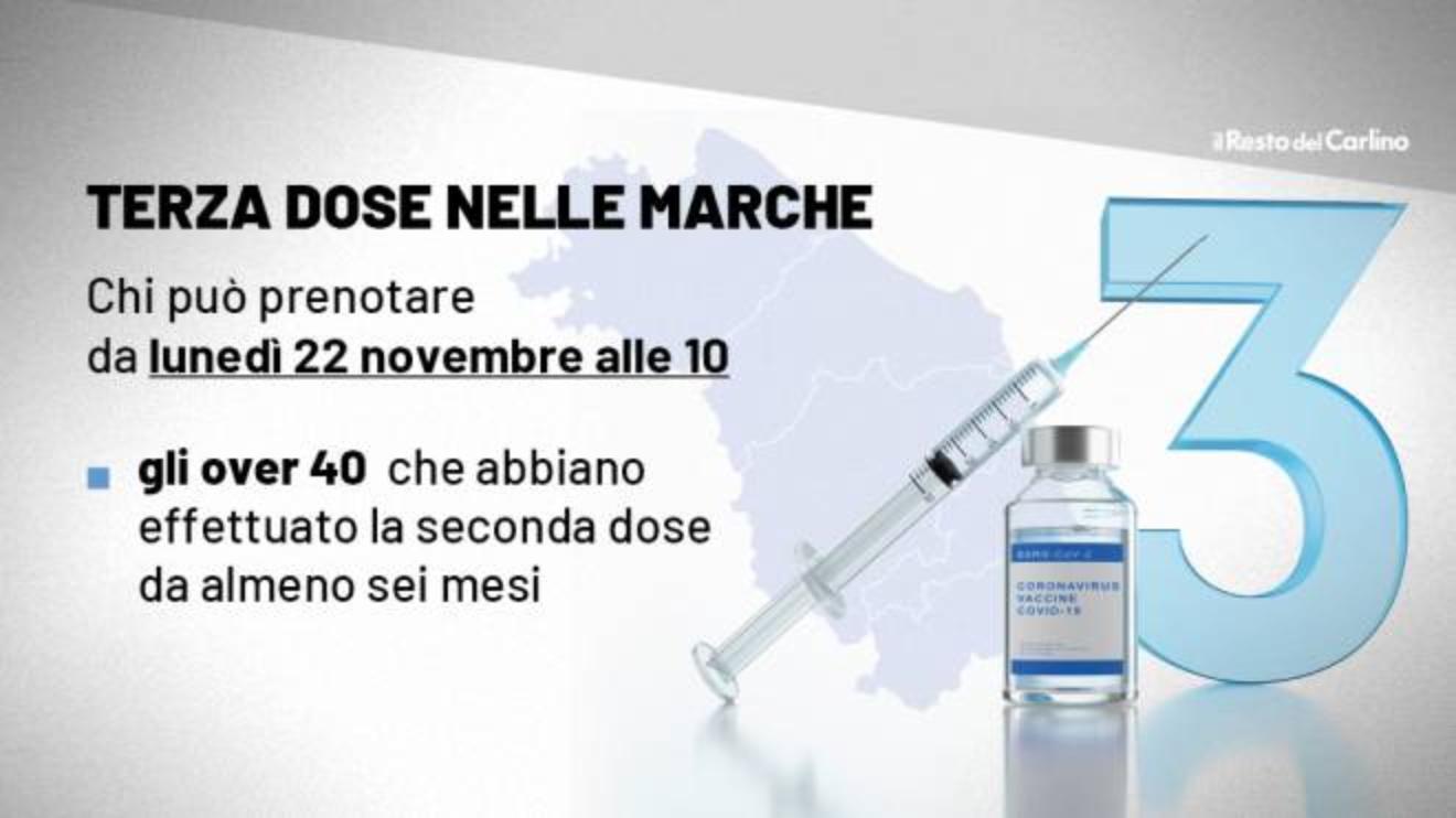 prenotazione terza dose vaccino over 40 nelle marche quando e come fare cronaca ilrestodelcarlino it