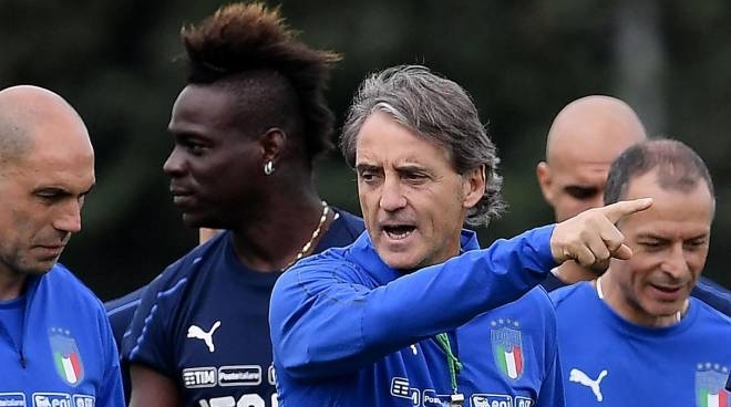 Mancini e Mario Balotelli