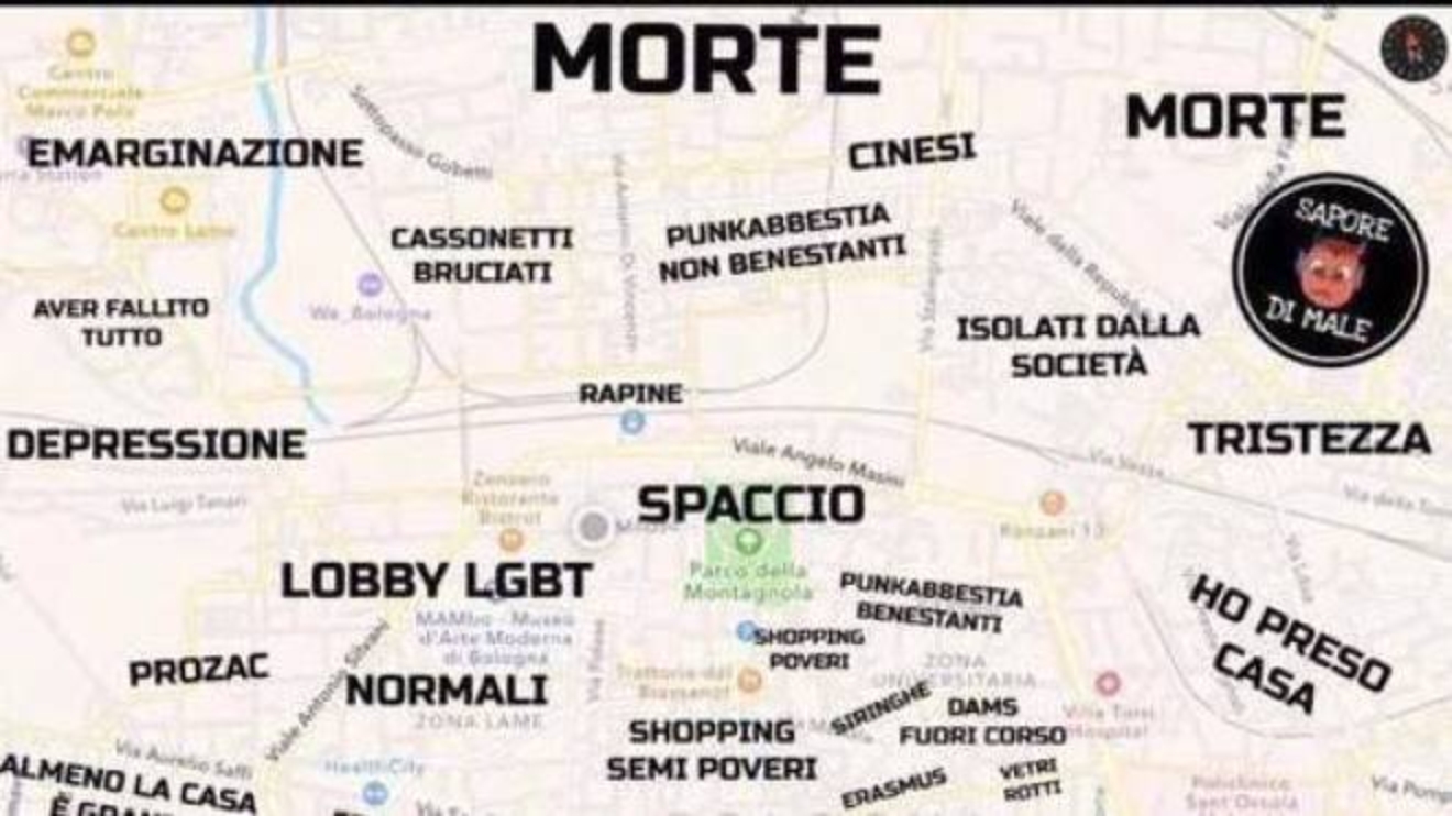 Bologna La Mappa Semiseria Della Citta Diventa Virale Sui Social Cronaca Ilrestodelcarlino It Cartina Bologna Ancona