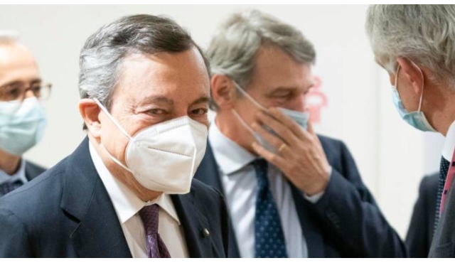 Mario Draghi y David Sassoli (Ansa) Mario Draghi y David Sassoli (Ansa)