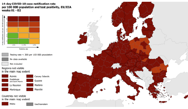 Covid, la nuova mappa Ecdc Covid, la nuova mappa Ecdc