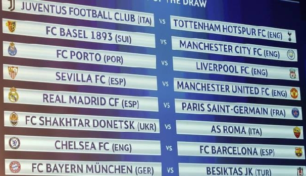 Risultati immagini per ottavi di finale champions league